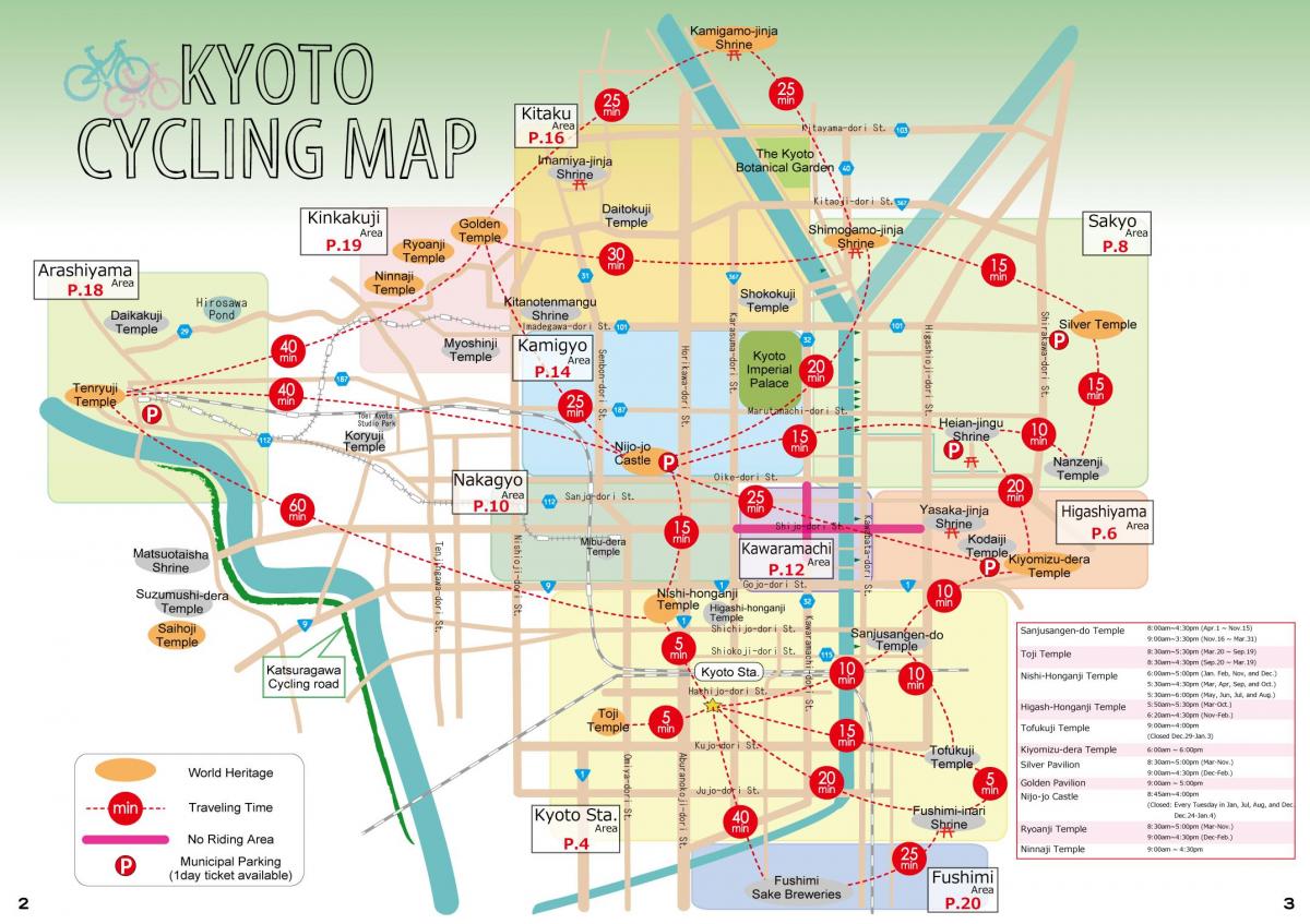 京都の自転車専用道路マップ